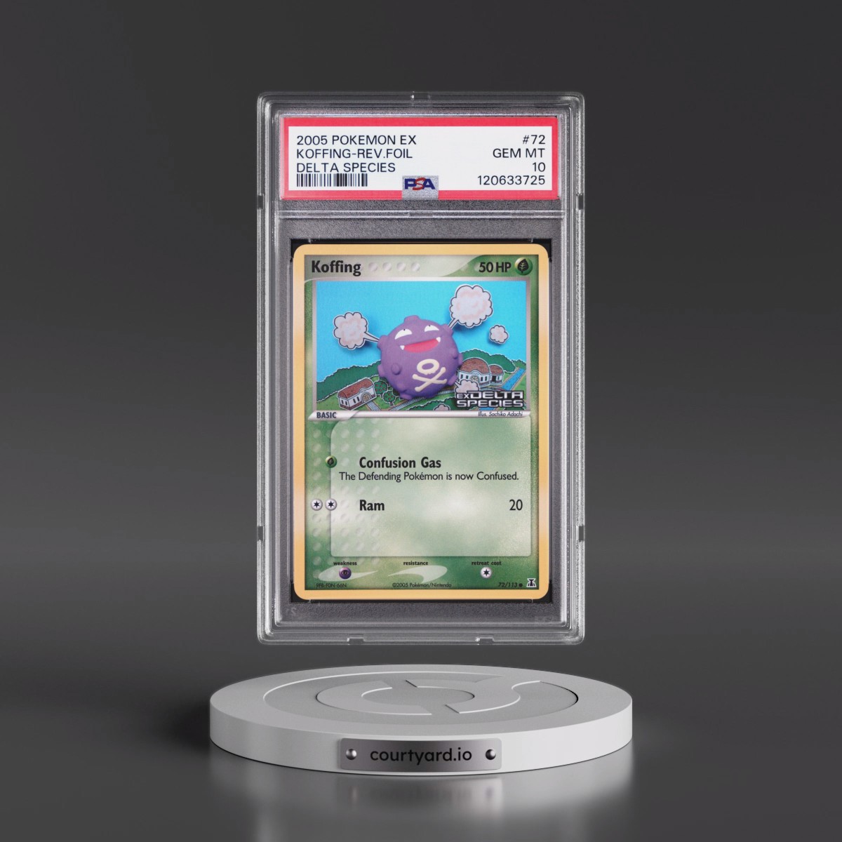 2005 Pokémon EX Delta Species #72 Koffing - Reverse Foil (PSA 10 GEM MINT)