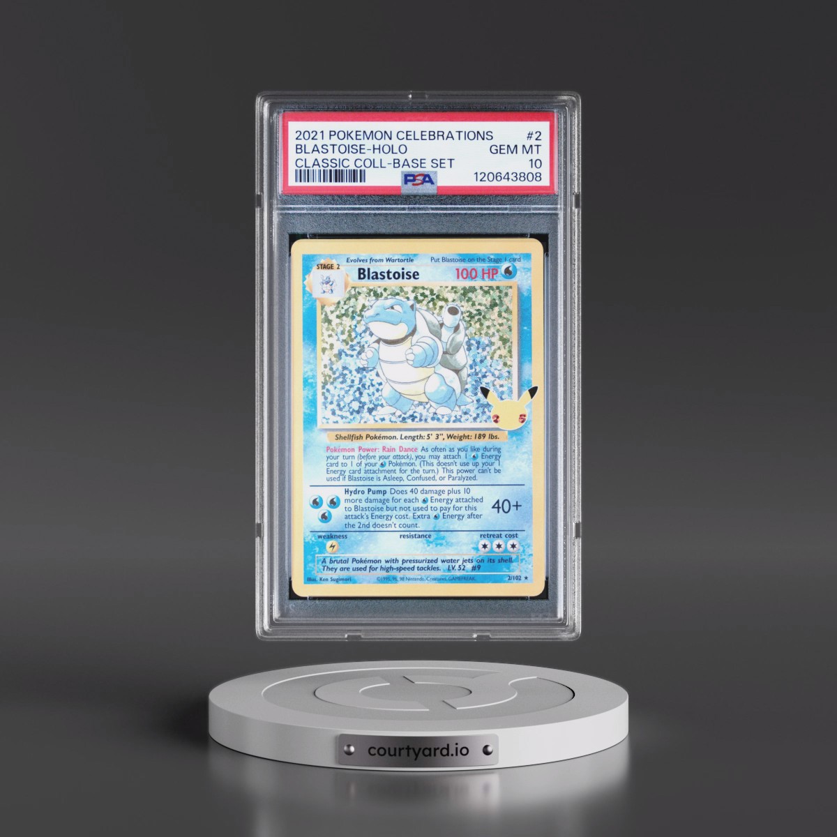 2021 Pokémon Celebrations Classic Collection #2 Blastoise - Holo (PSA 10 GEM MINT)