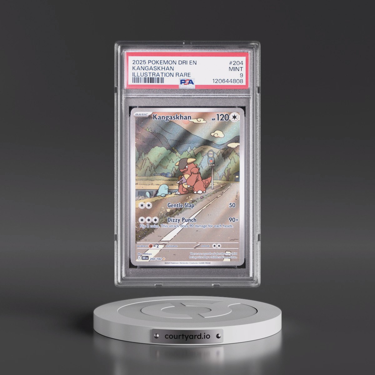 2025 Pokémon Dri EN-Destined Rivals #204 Kangaskhan - Illustration Rare (PSA 9 MINT)