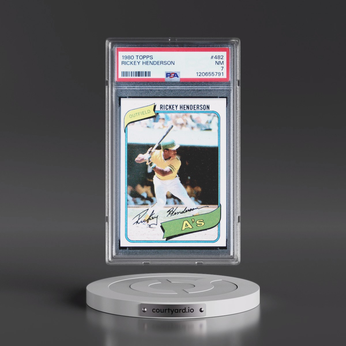 1980 Topps #482 Rickey Henderson (PSA 7 NM)