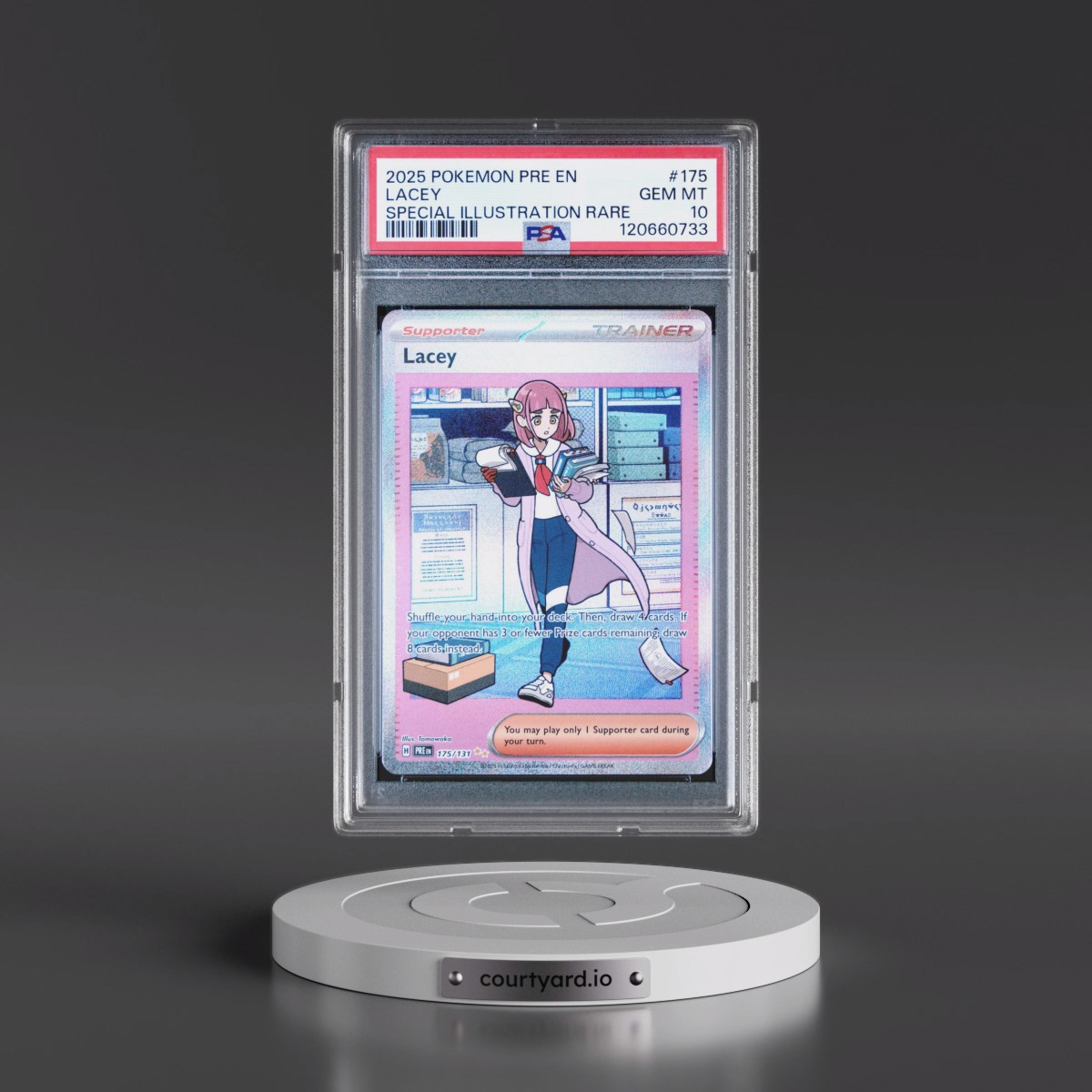 2025 Pokémon Pre EN-Prismatic Evolutions #175 Lacey - Special Illustration Rare (PSA 10 GEM MINT)