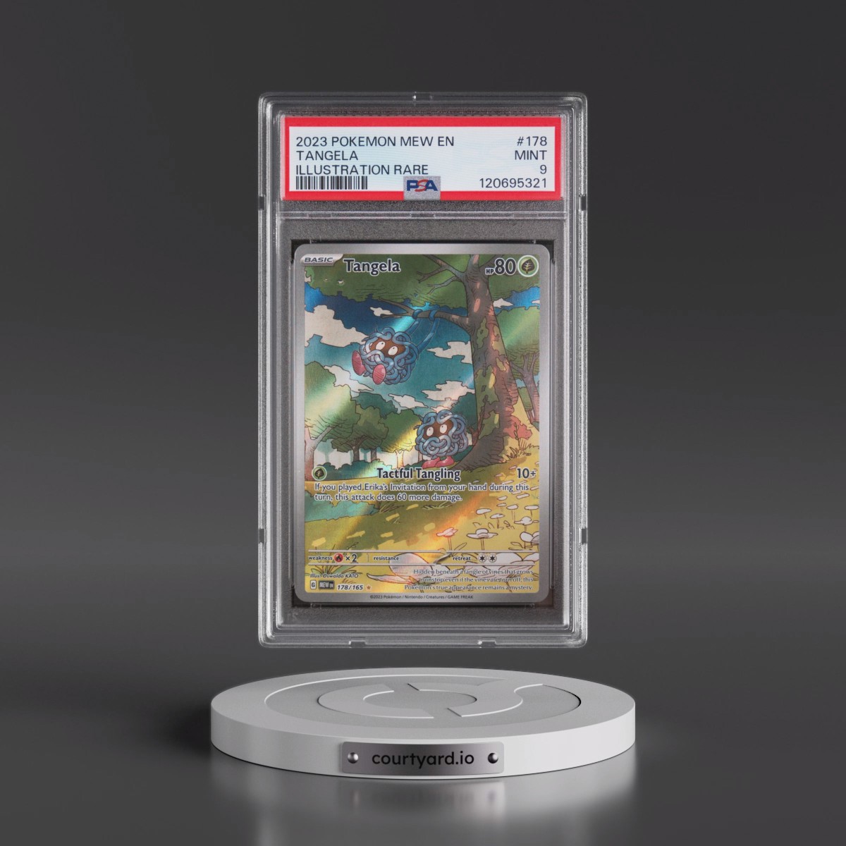 2023 Pokémon Mew EN-151 #178 Tangela - Illustration Rare (PSA 9 MINT)