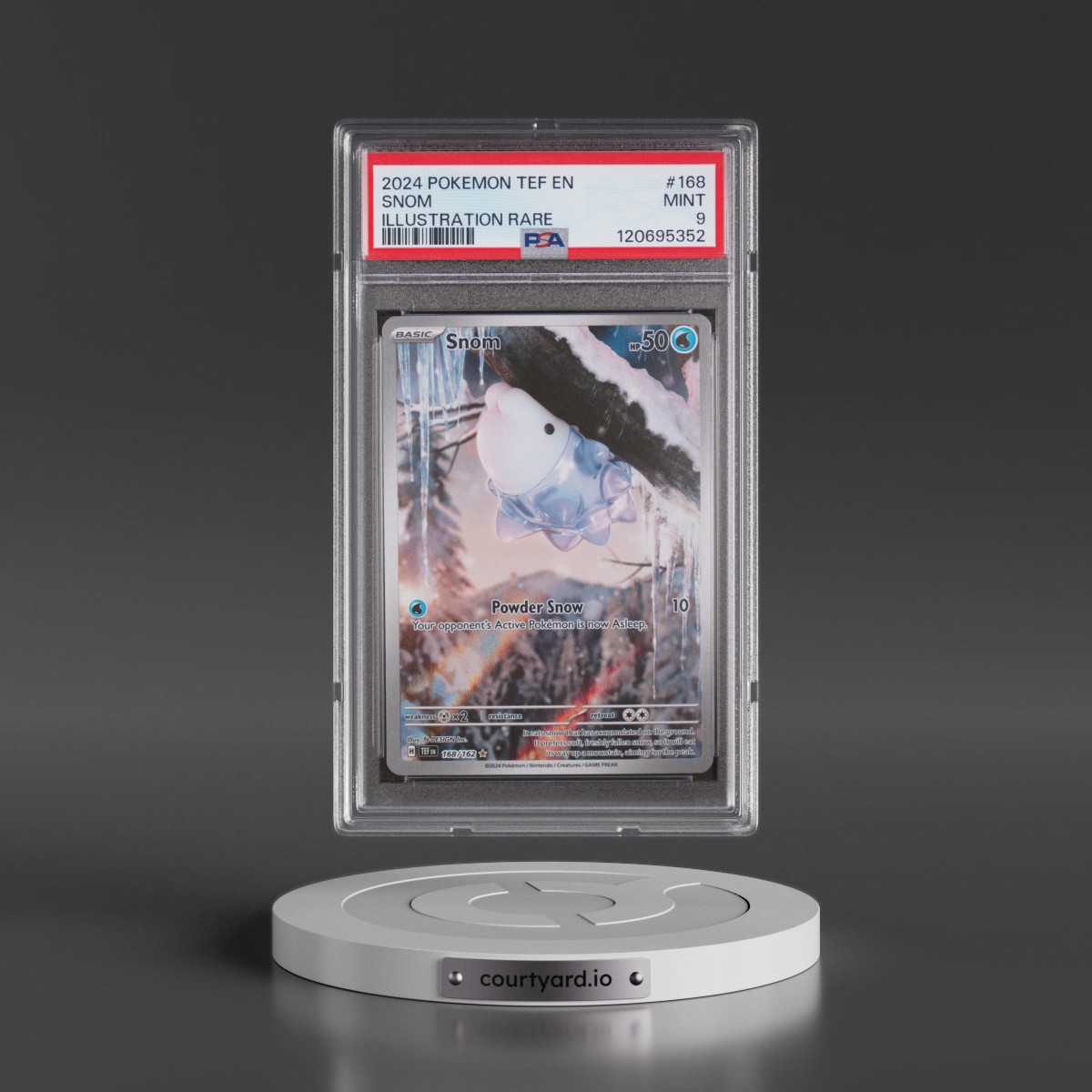 2024 Pokémon Tef EN-Temporal Forces #168 Snom - Illustration Rare (PSA 9 MINT)