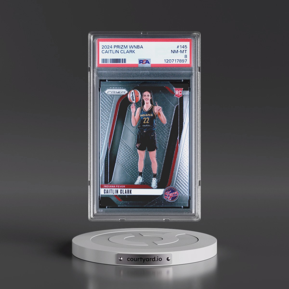 2024 Panini Prizm WNBA #145 Caitlin Clark (PSA 8 NM-MT)