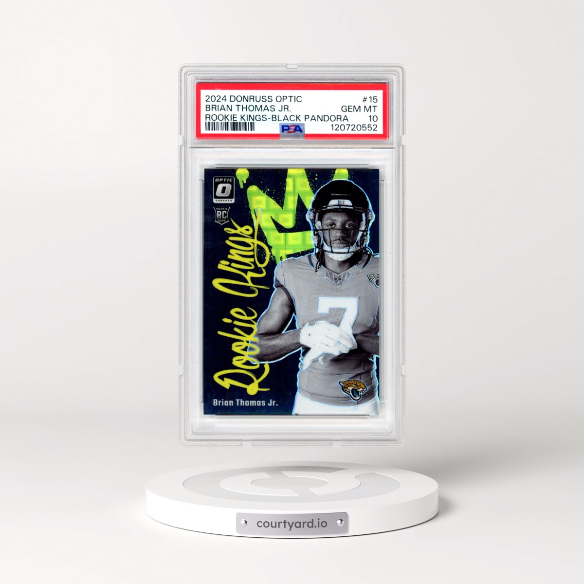 2024 Panini Donruss Optic Rookie Kings #15 Brian Thomas Jr. - Black Pandora (PSA 10 GEM MINT)