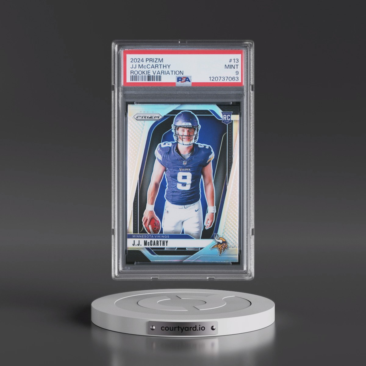 2024 Panini Prizm Rookie Variation #13 JJ McCarthy (PSA 9 MINT)