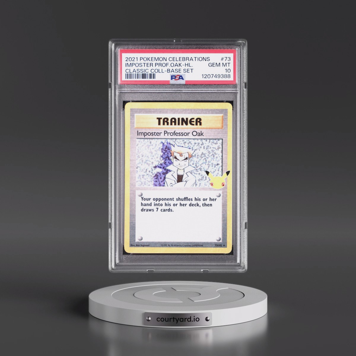 2021 Pokémon Celebrations Classic Collection #73 Imposter Professor Oak - Holo (PSA 10 GEM MINT)