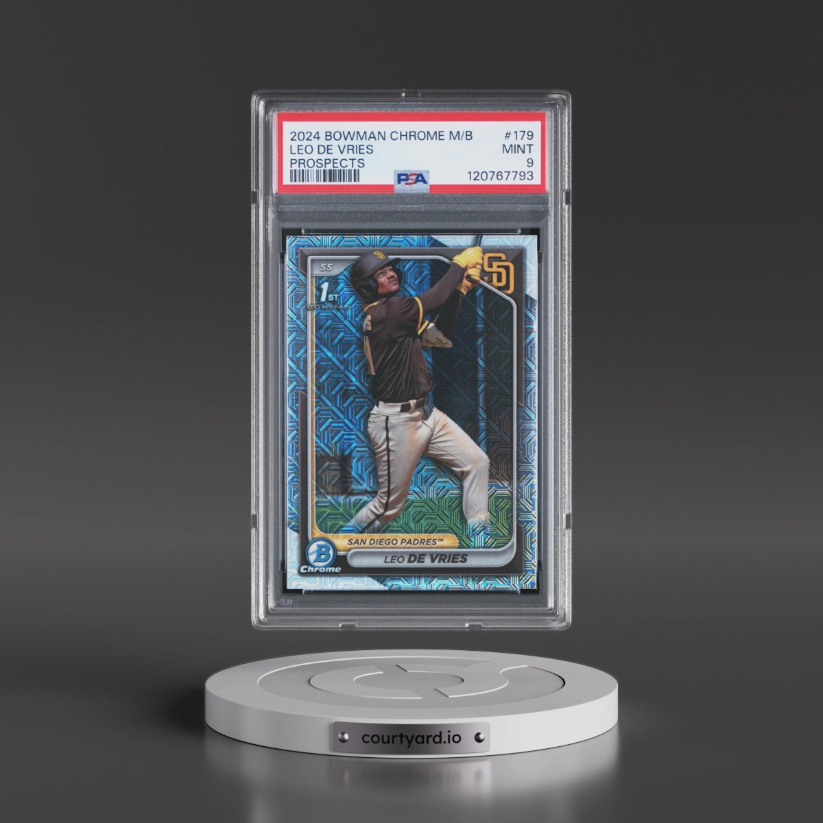 2024 Bowman Mega Box Chrome Prospects #179 Leo de Vries (PSA 9 MINT)