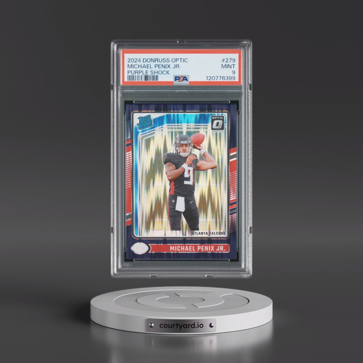2024 Panini Donruss Optic #279 Michael Penix Jr. - Purple Shock (PSA 9 MINT)