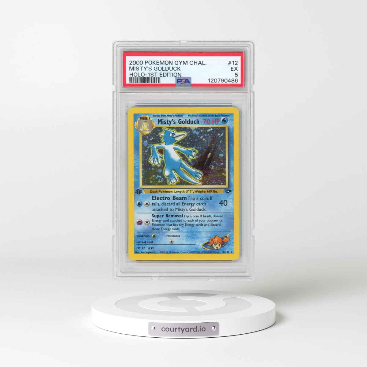 2000 Pokémon Gym Challenge #12 Misty's Golduck - 1st Edition Holo (PSA 5 EX)