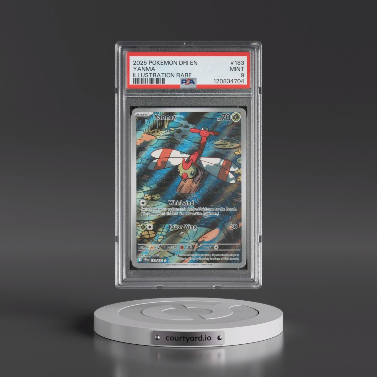 2025 Pokémon Dri EN-Destined Rivals #183 Yanma - Illustration Rare (PSA 9 MINT)