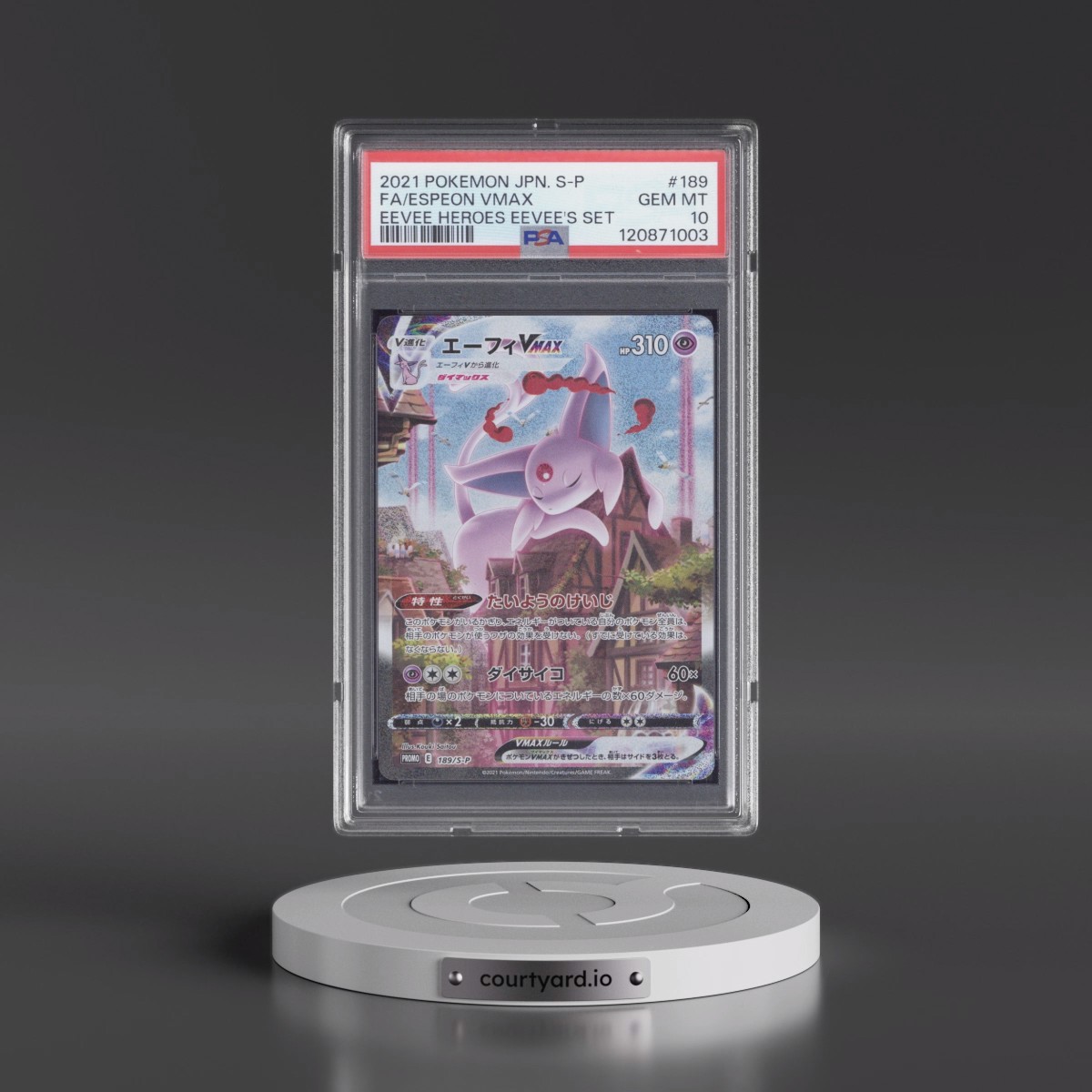 2021 Pokémon S Promo #189 Espeon Vmax - Full Art Eevee Heroes Eevee's Set (PSA 10 GEM MINT)