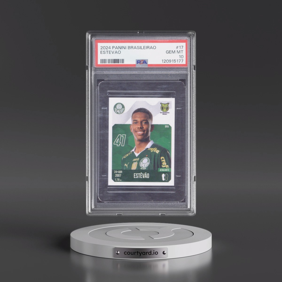 2024 Panini Brasileirao #17 Estevao (PSA 10 GEM MINT)