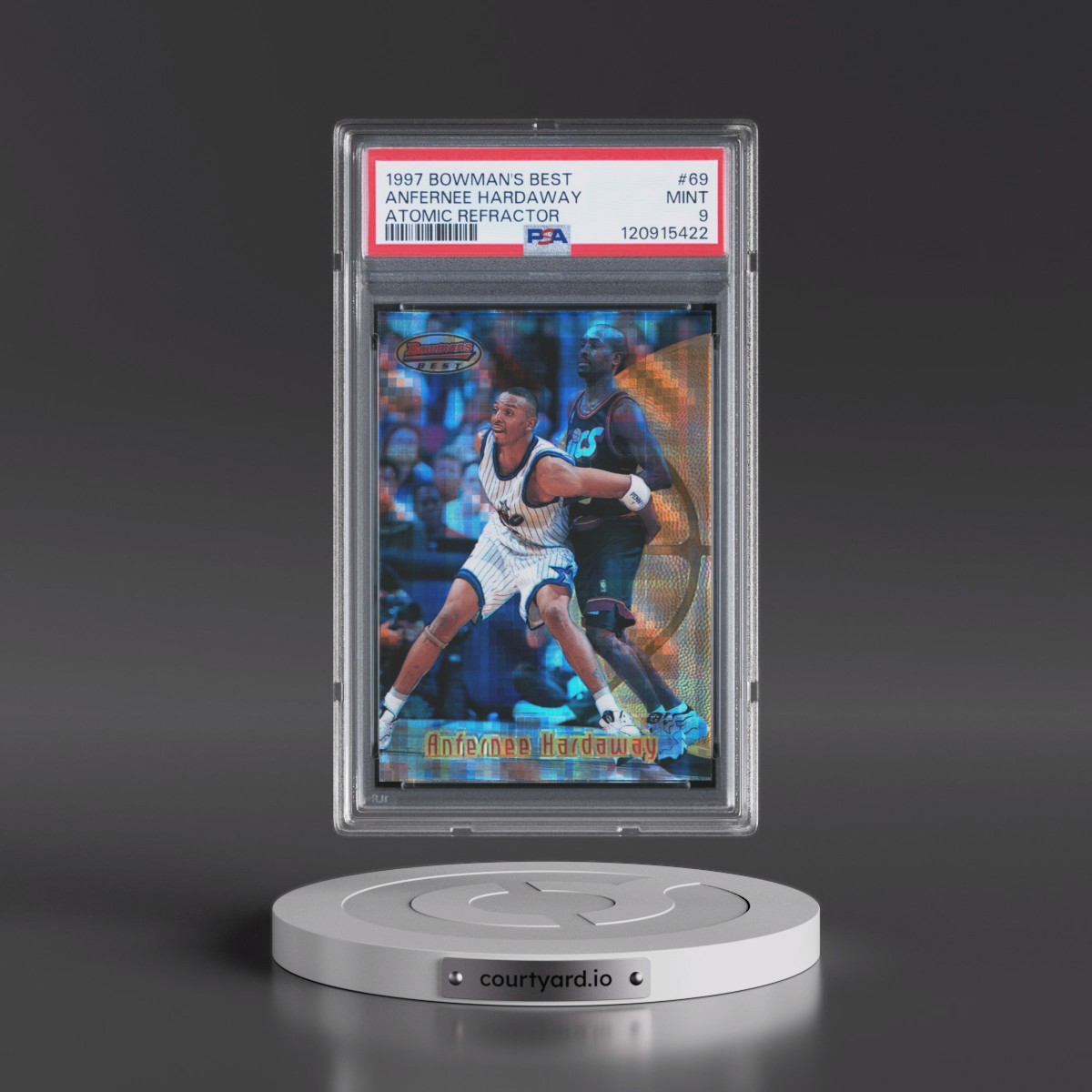 1997 Bowman's Best Anfernee Hardaway - Atomic Refractor #69 PSA 9