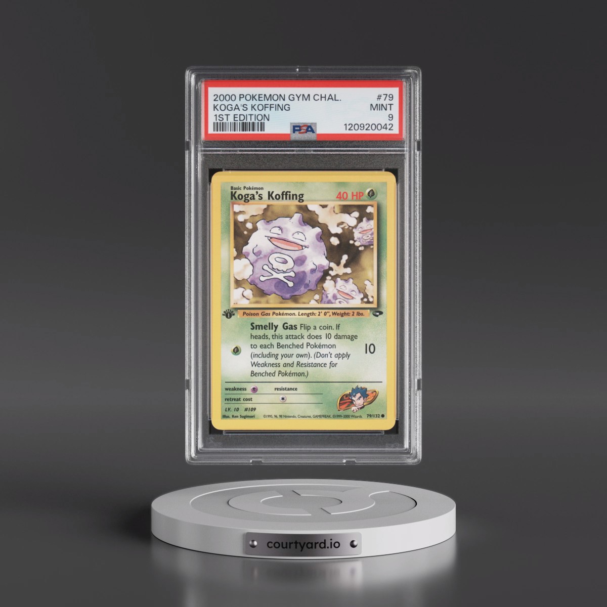 2000 Pokémon Gym Challenge #79 Koga's Koffing - 1st Edition (PSA 9 MINT)