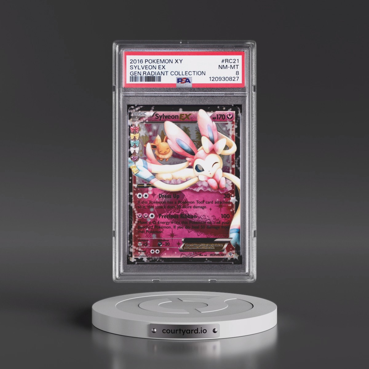 2016 Pokémon XY Generations Radiant Collection #RC21 Sylveon EX - Holo (PSA 8 NM-MT)