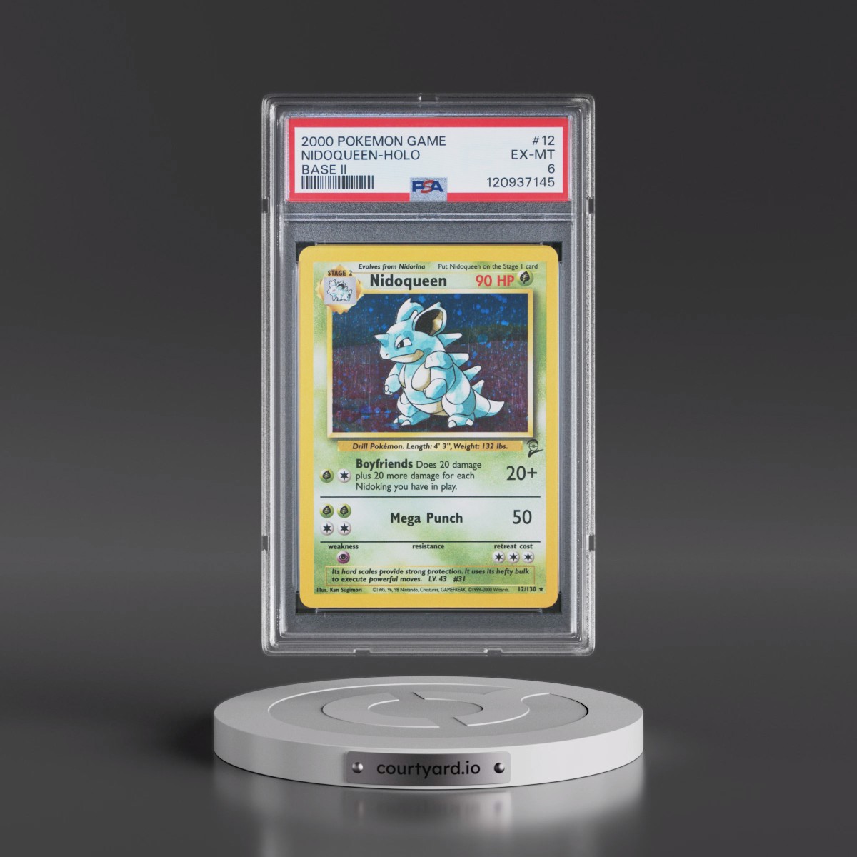 2000 Pokémon Game Base II #12 Nidoqueen - Holo (PSA 6 EX-MT)