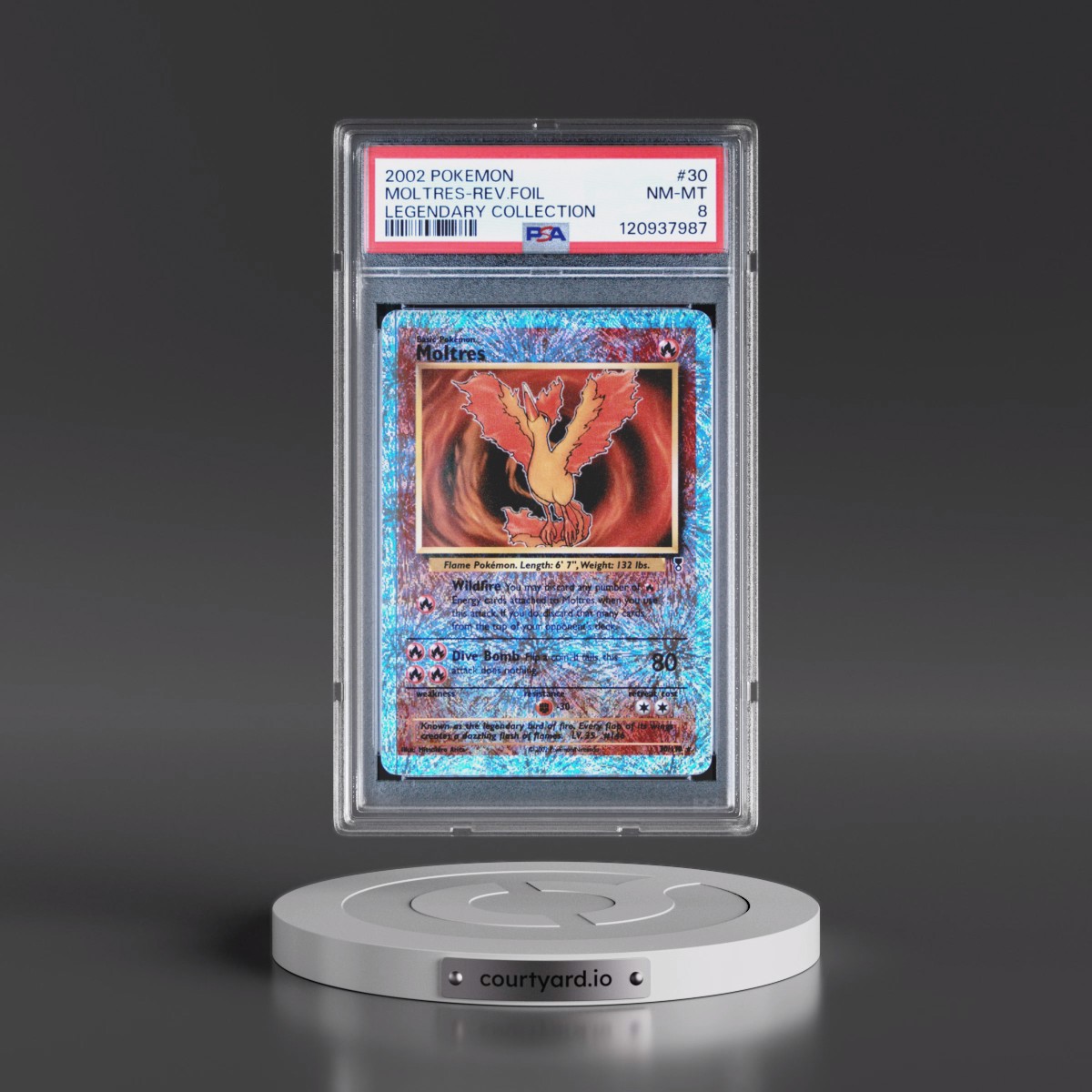 2002 Pokémon Legendary Collection Moltres - Reverse Foil #30 PSA 8