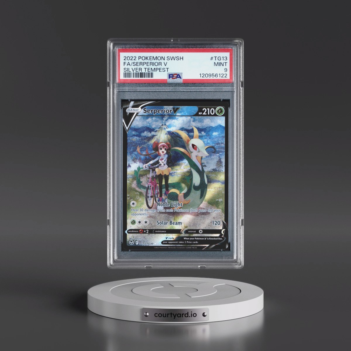 2022 Pokémon Sword & Shield Silver Tempest #TG13 Serperior V - Holo Full Art (PSA 9 MINT)
