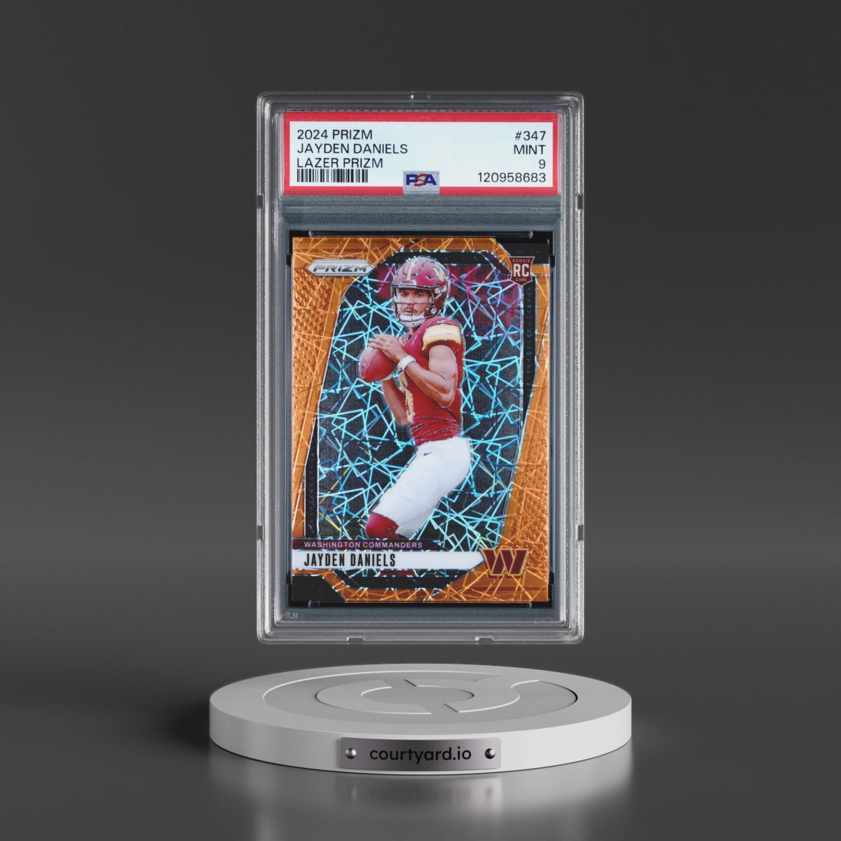 2024 Panini Prizm #347 Jayden Daniels - Lazer Prizm (PSA 9 MINT)