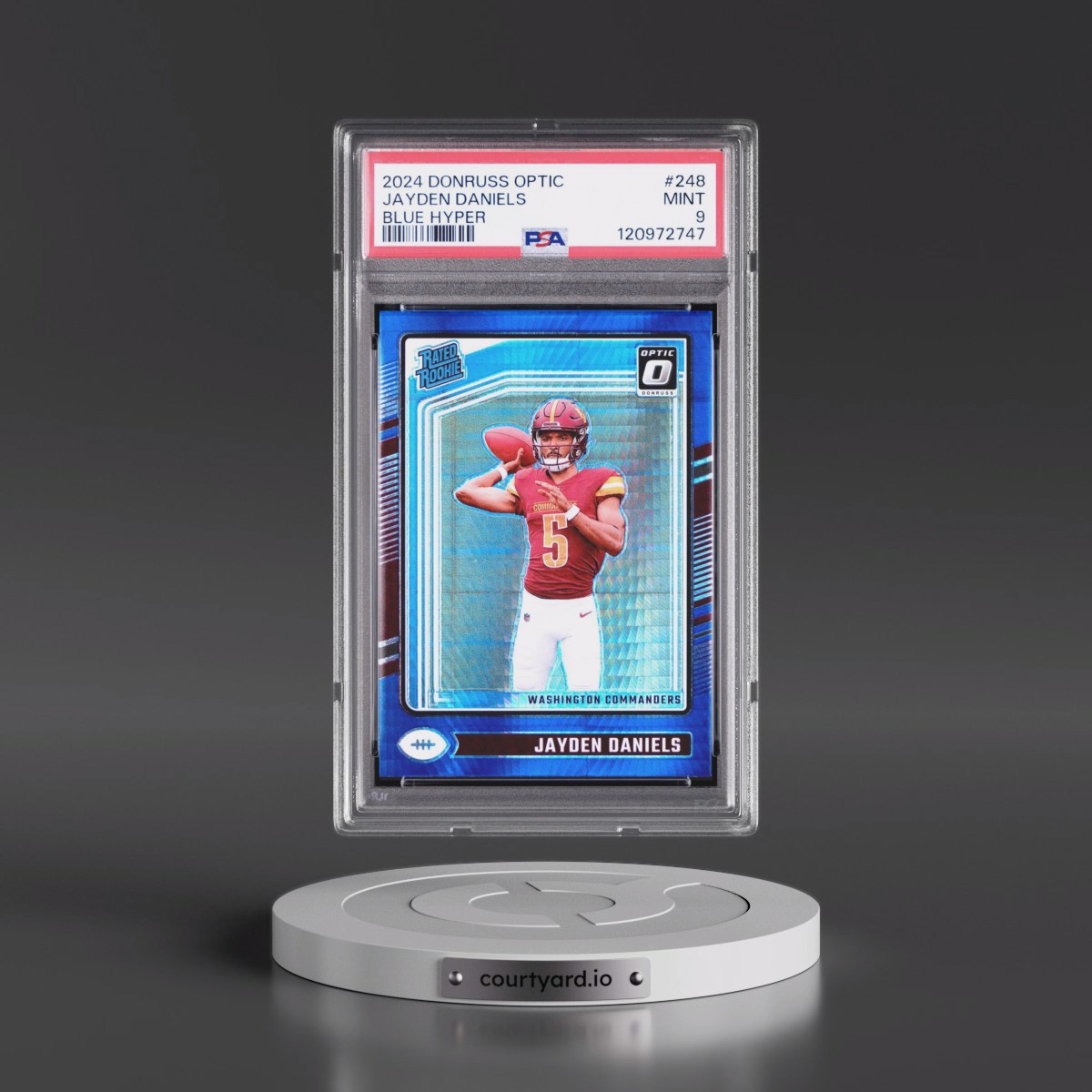 2024 Panini Donruss Optic #248 Jayden Daniels - Blue Hyper (PSA 9 MINT)