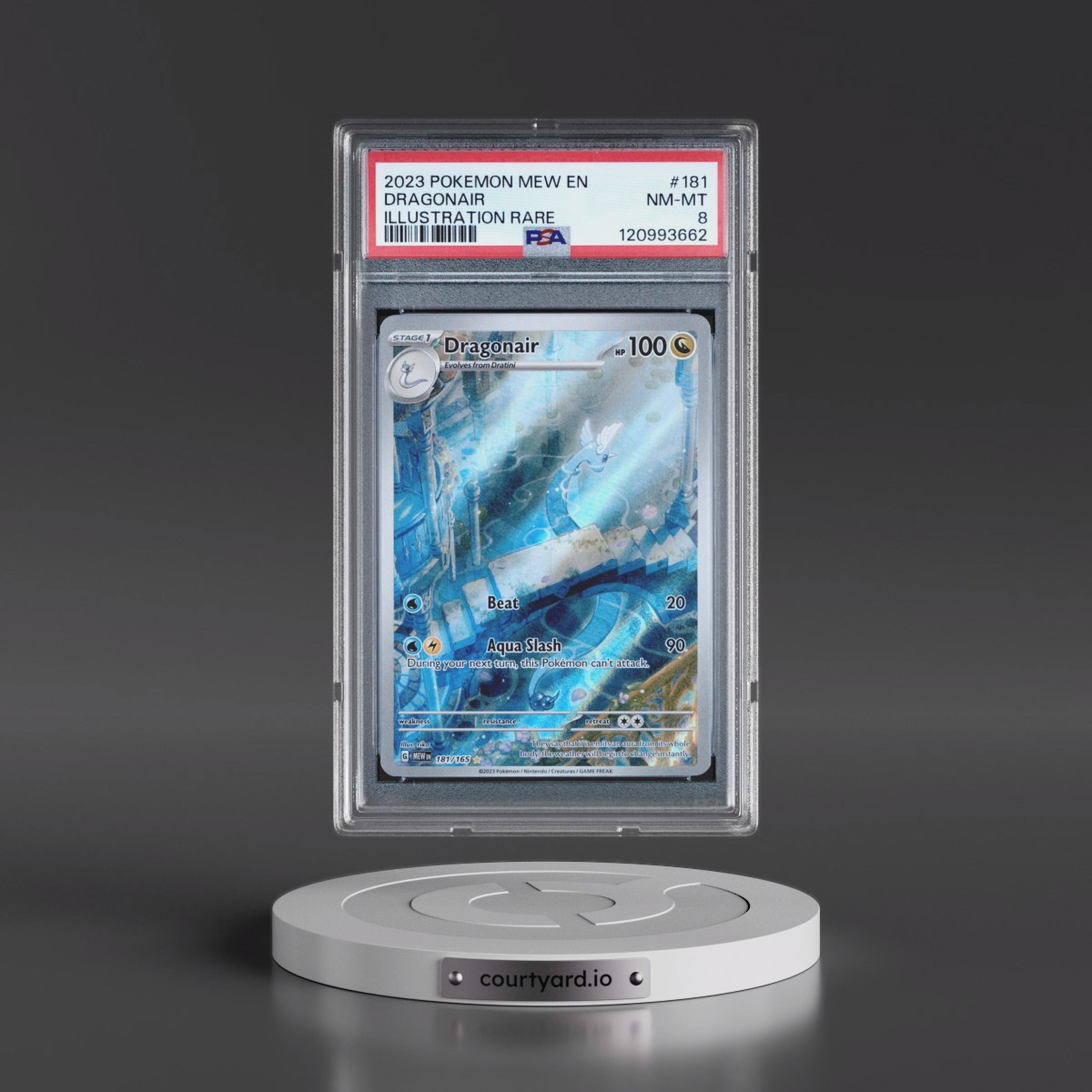 2023 Pokémon Mew EN-151 #181 Dragonair - Illustration Rare (PSA 8 NM-MT)