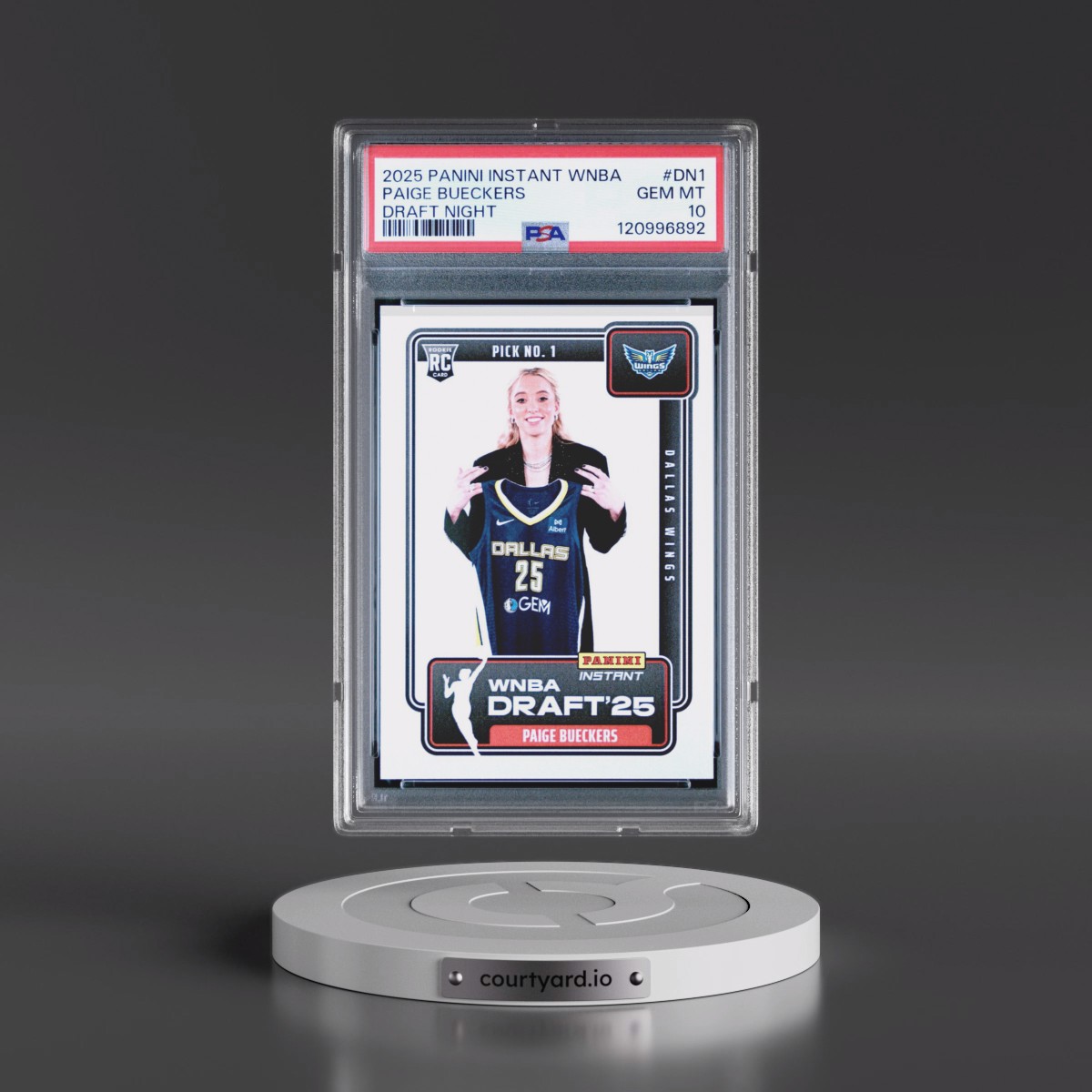 2025 Panini Instant WNBA Draft Night #DN1 Paige Bueckers (PSA 10 GEM MINT)