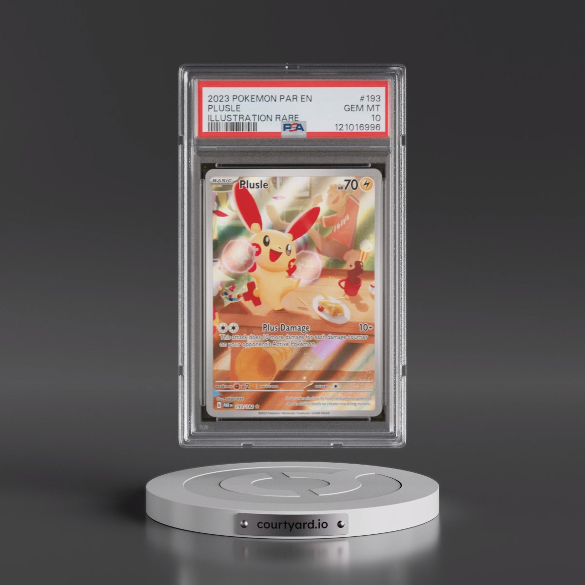 2023 Pokémon Par EN-Paradox Rift #193 Plusle - Illustration Rare (PSA 10 GEM MINT)