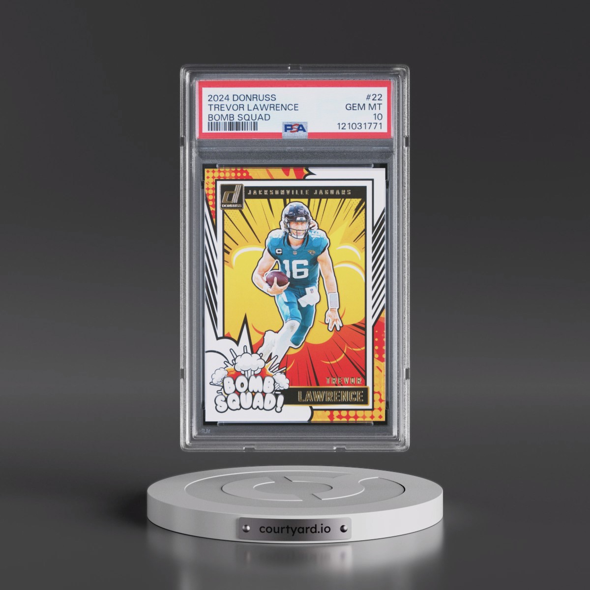 2024 Panini Donruss Bomb Squad #22 Trevor Lawrence (PSA 10 GEM MINT)