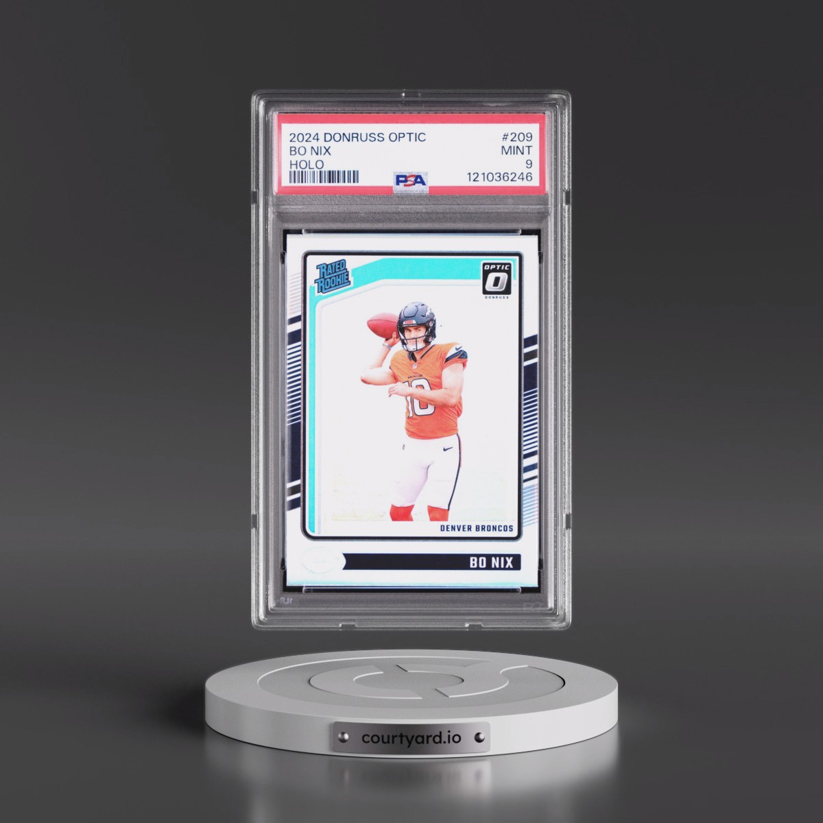 2024 Panini Donruss Optic #209 Bo Nix - Holo (PSA 9 MINT)
