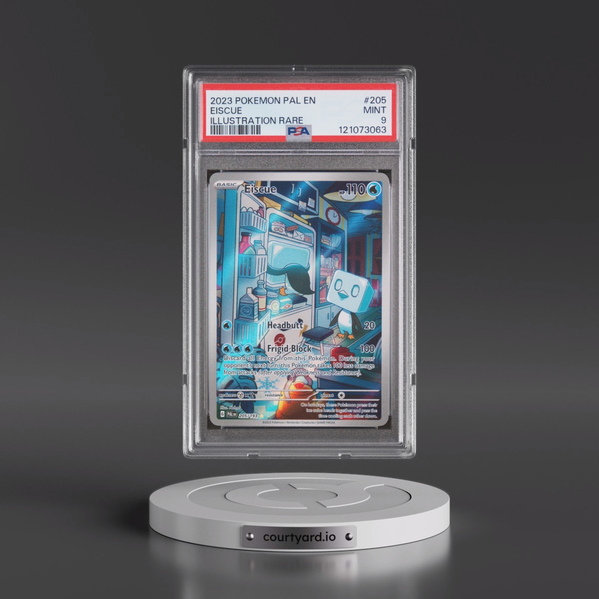 2023 Pokémon Pal EN-Paldea Evolved #205 Eiscue - Illustration Rare (PSA 9 MINT)