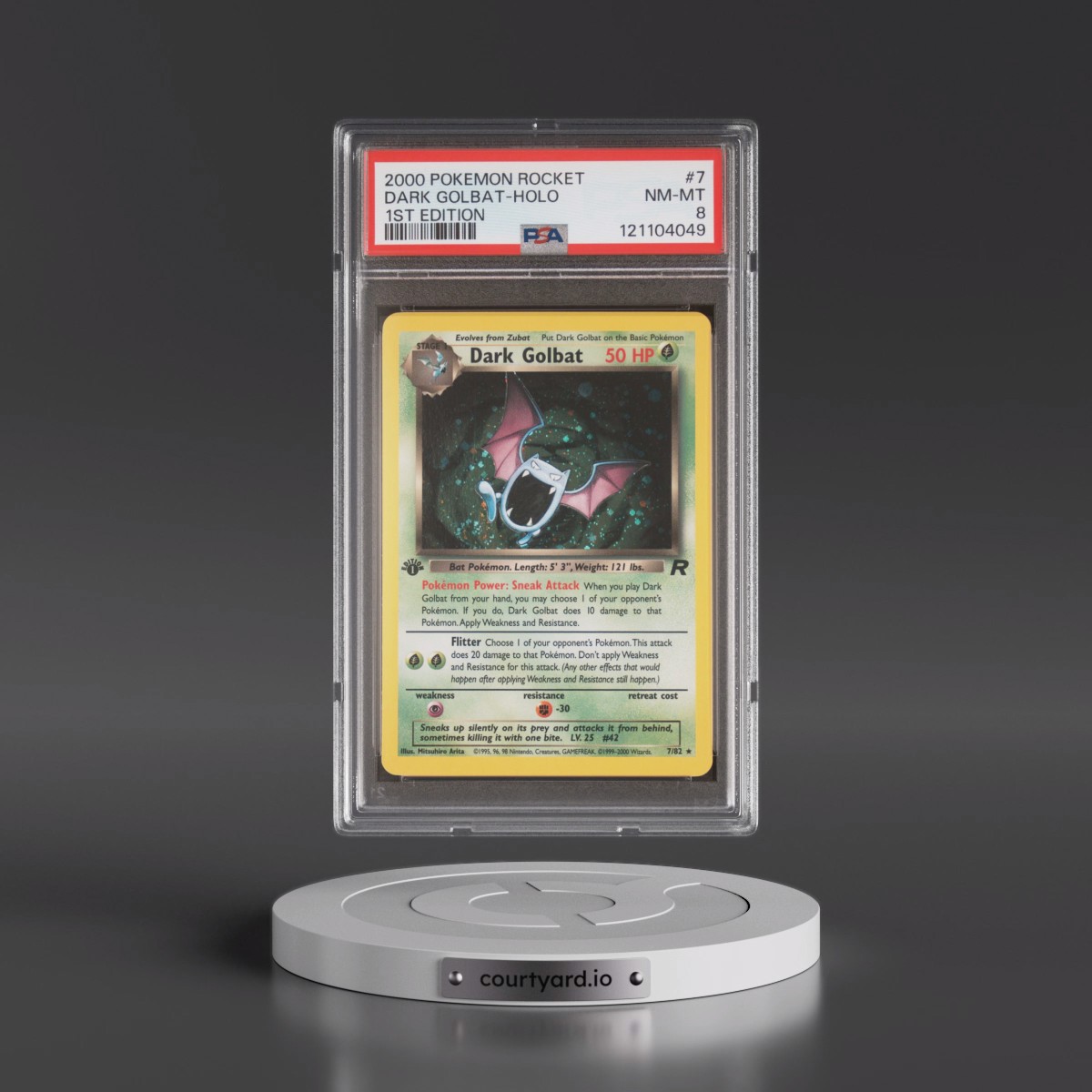 2000 Pokémon Rocket #7 Dark Golbat - 1st Edition Holo (PSA 8 NM-MT)