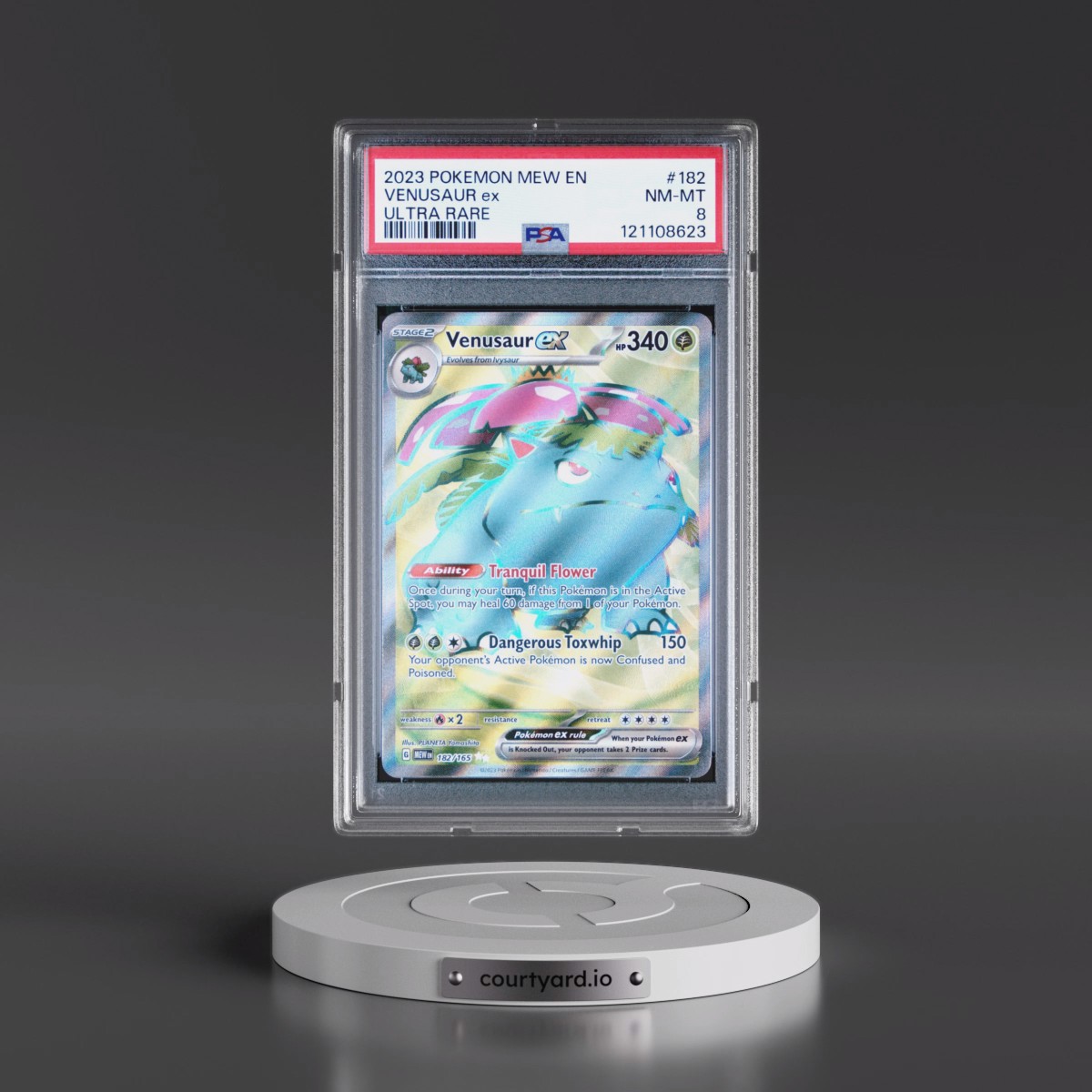 2023 Pokémon Mew EN-151 #182 Venusaur EX - Holo Ultra Rare (PSA 8 NM-MT)