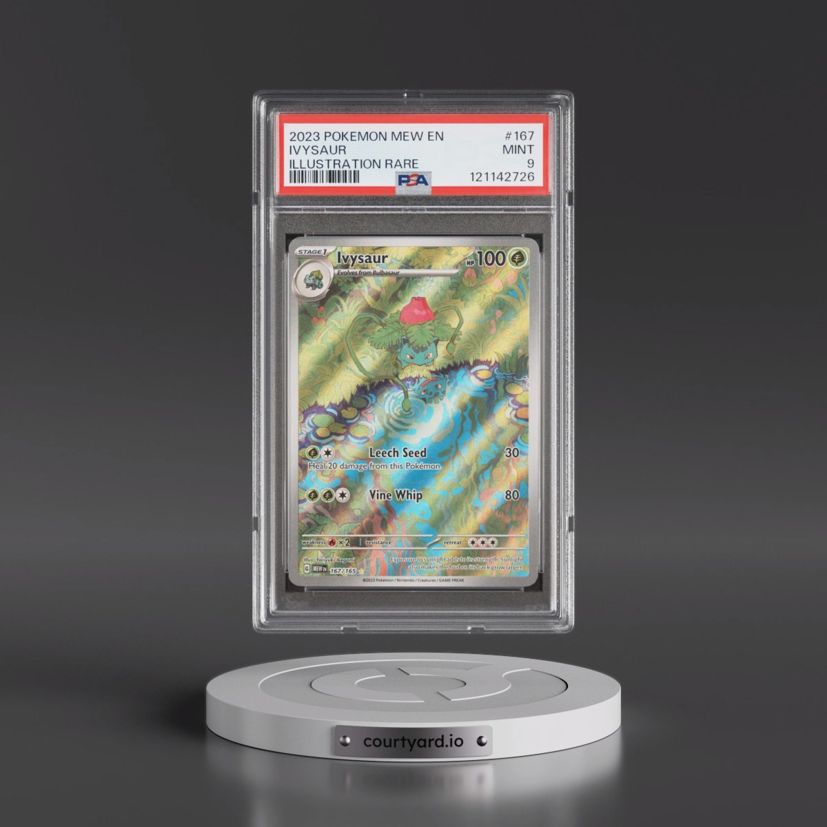 2023 Pokémon Mew EN-151 #167 Ivysaur - Illustration Rare (PSA 9 MINT)