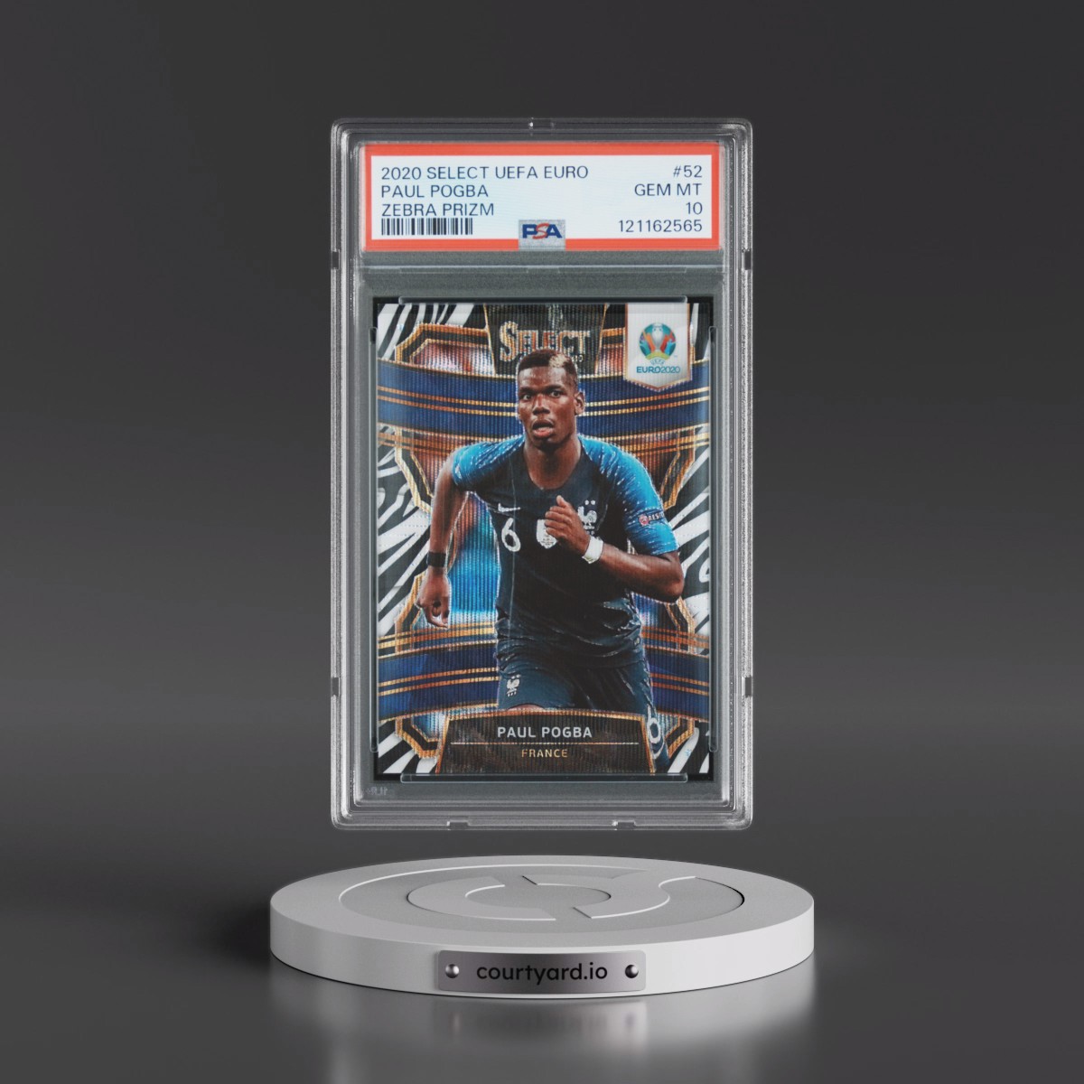 2020 Panini Select UEFA Euro Paul Pogba - Zebra Prizm #52 PSA 10
