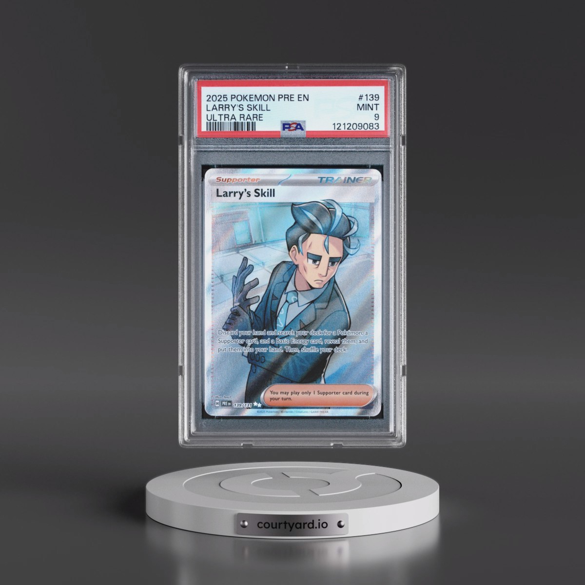 2025 Pokémon Pre EN-Prismatic Evolutions #139 Larry's Skill - Ultra Rare (PSA 9 MINT)