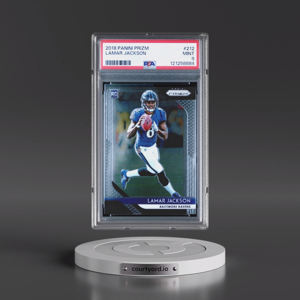 2018 Panini Prizm #212 Lamar Jackson (PSA 9 MINT)