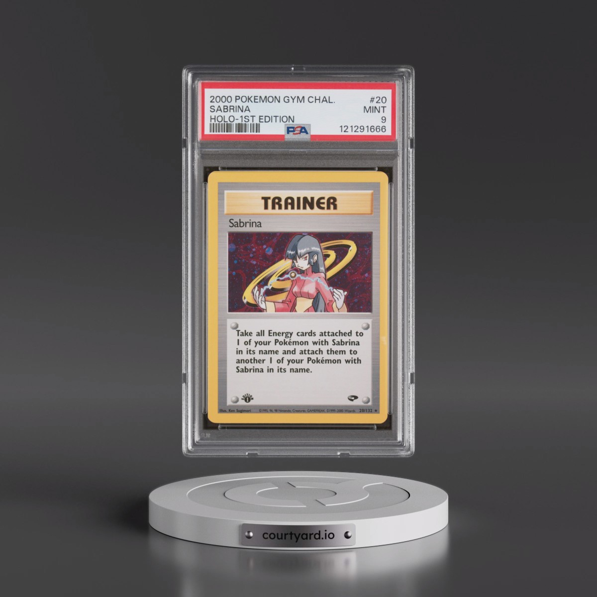 2000 Pokémon Gym Challenge #20 Sabrina - 1st Edition Holo (PSA 9 MINT)