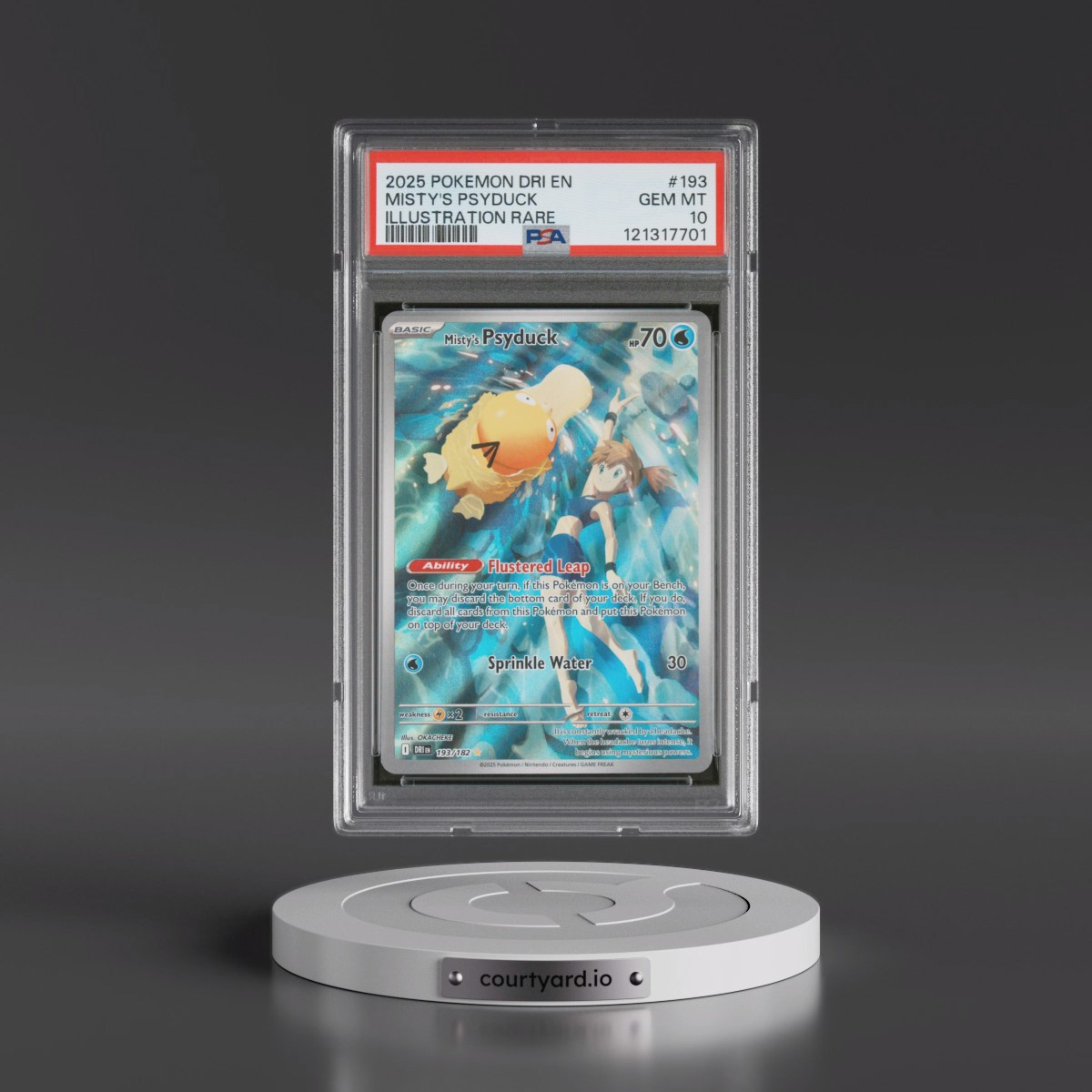 2025 Pokémon Dri EN-Destined Rivals #193 Misty's Psyduck - Illustration Rare (PSA 10 GEM MINT)