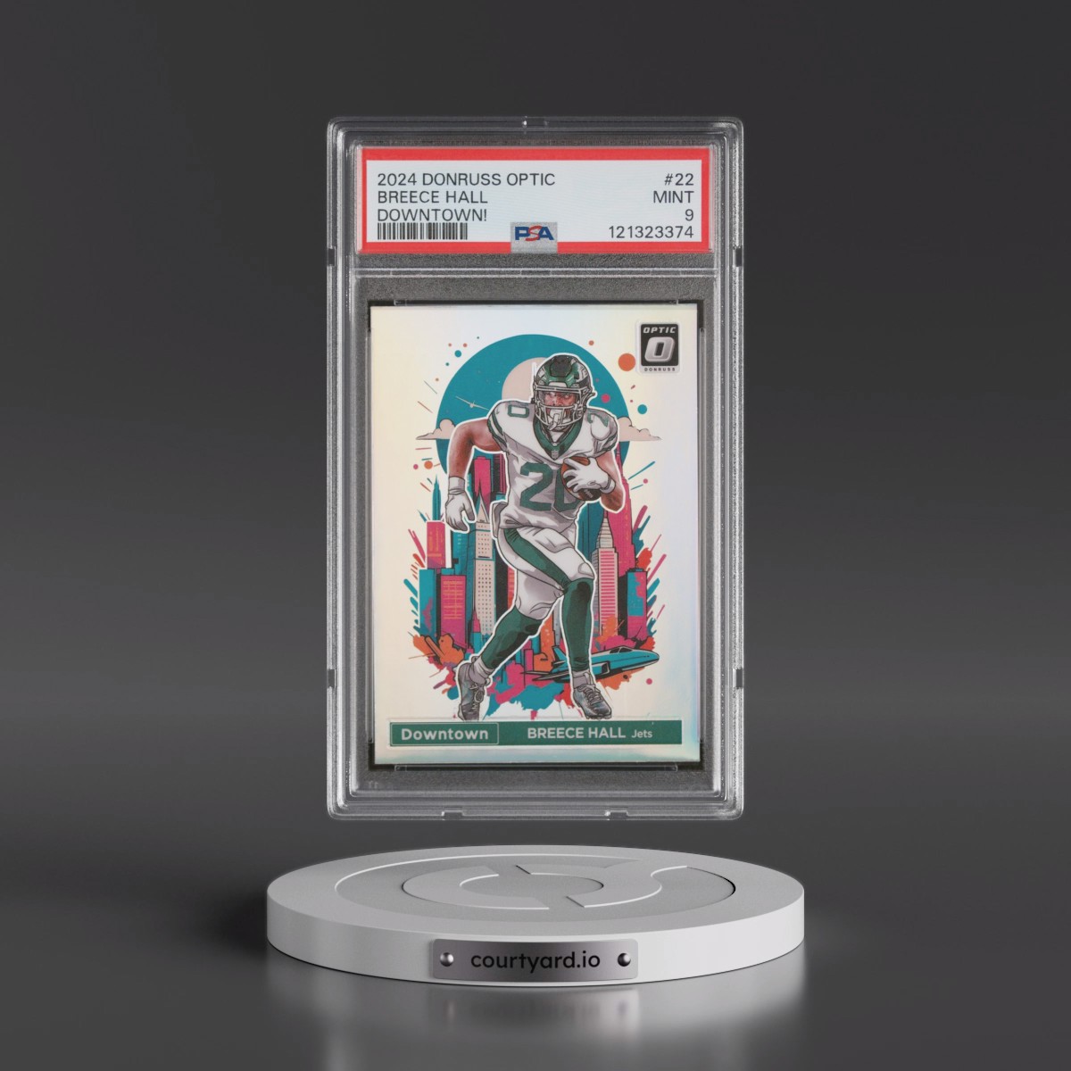 2024 Panini Donruss Optic Downtown! #22 Breece Hall (PSA 9 MINT)