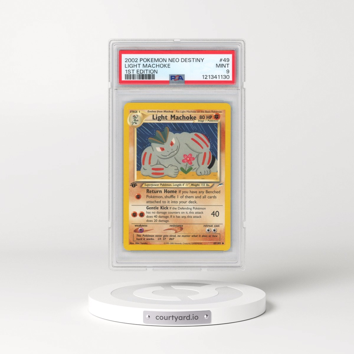 2002 Pokémon Neo Destiny #49 Light Machoke - 1st Edition (PSA 9 MINT)