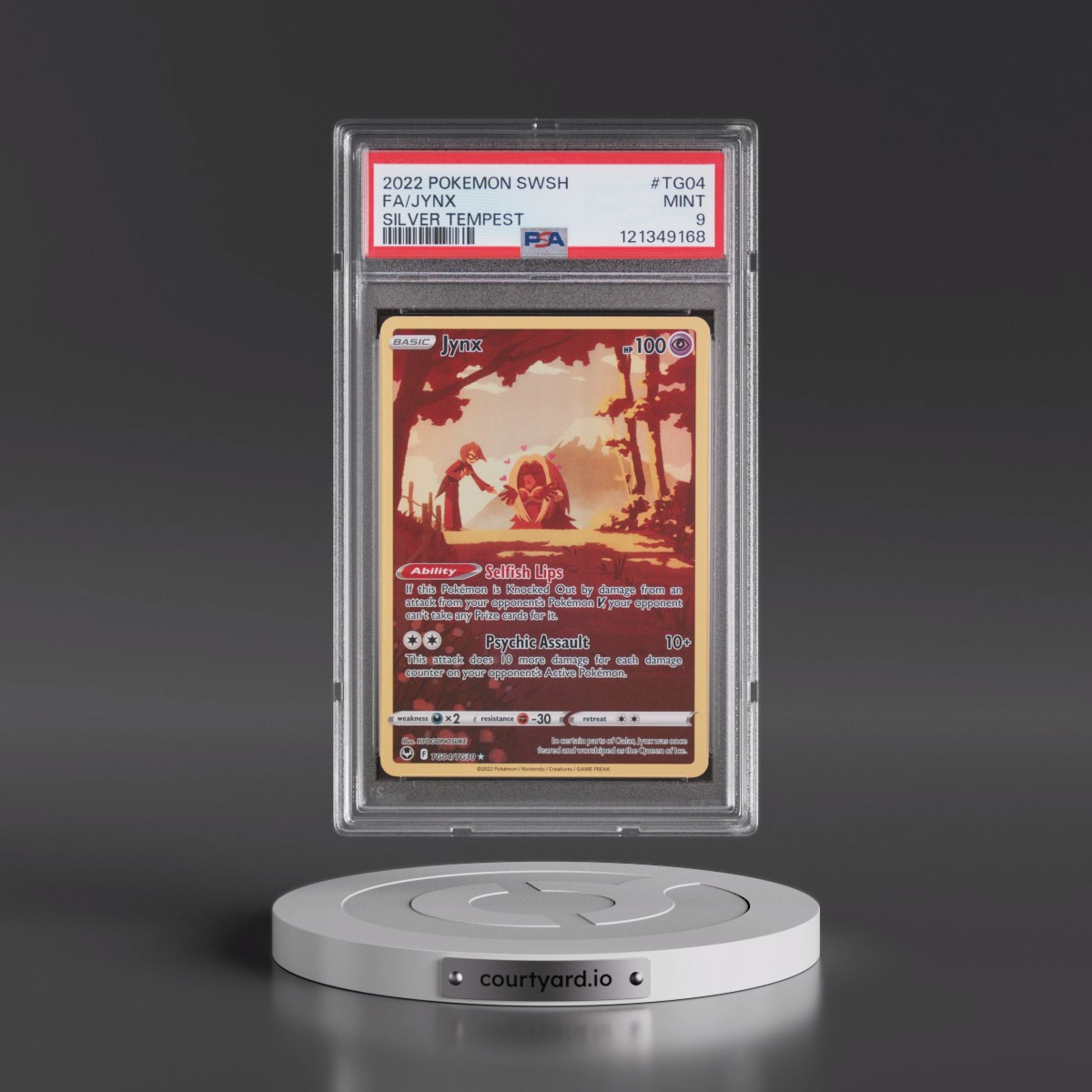 2022 Pokémon Sword & Shield Silver Tempest #TG04 Jynx - Full Art (PSA 9 MINT)