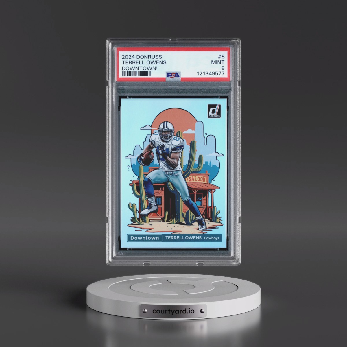 2024 Panini Donruss Downtown! Terrell Owens #8 PSA 9