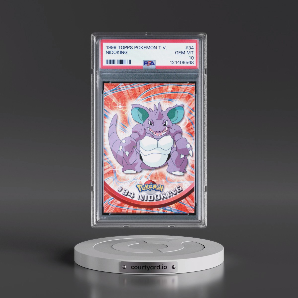 1999 Topps Pokémon TV #34 Nidoking (PSA 10 GEM MINT)