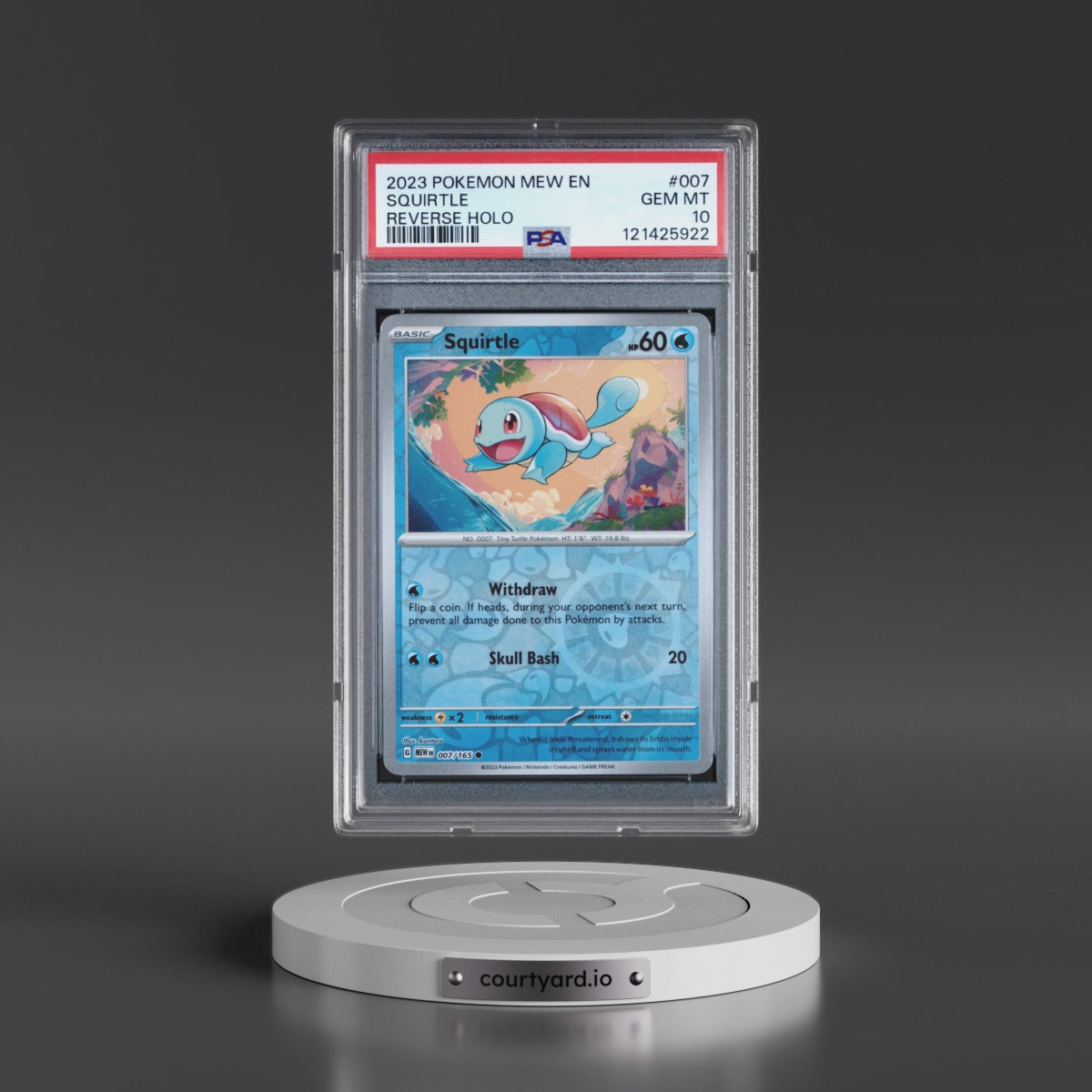 2023 Pokémon Mew EN-151 #007 Squirtle - Reverse Holo (PSA 10 GEM MINT)
