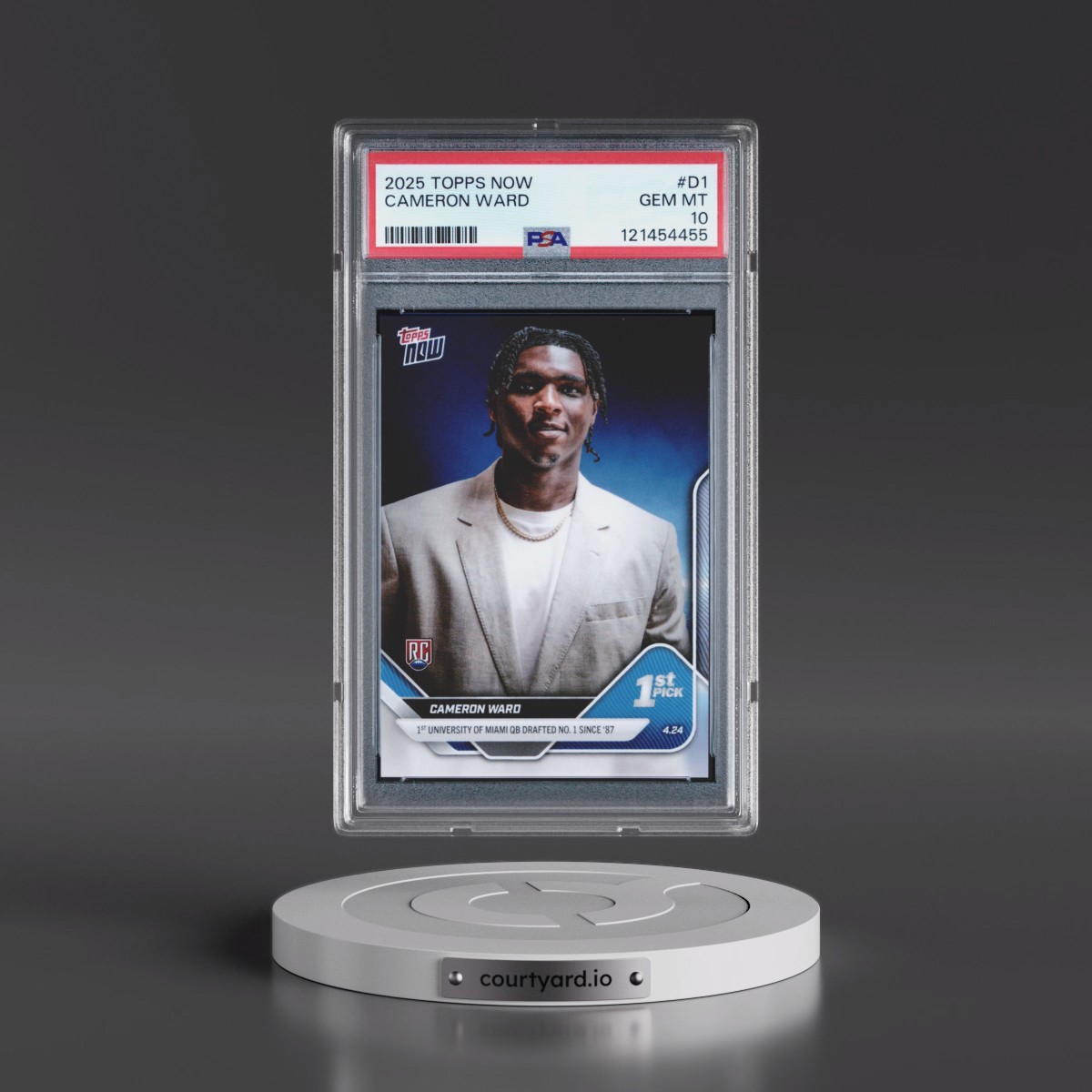 2025 Topps Now #D1 Cameron Ward (PSA 10 GEM MINT)