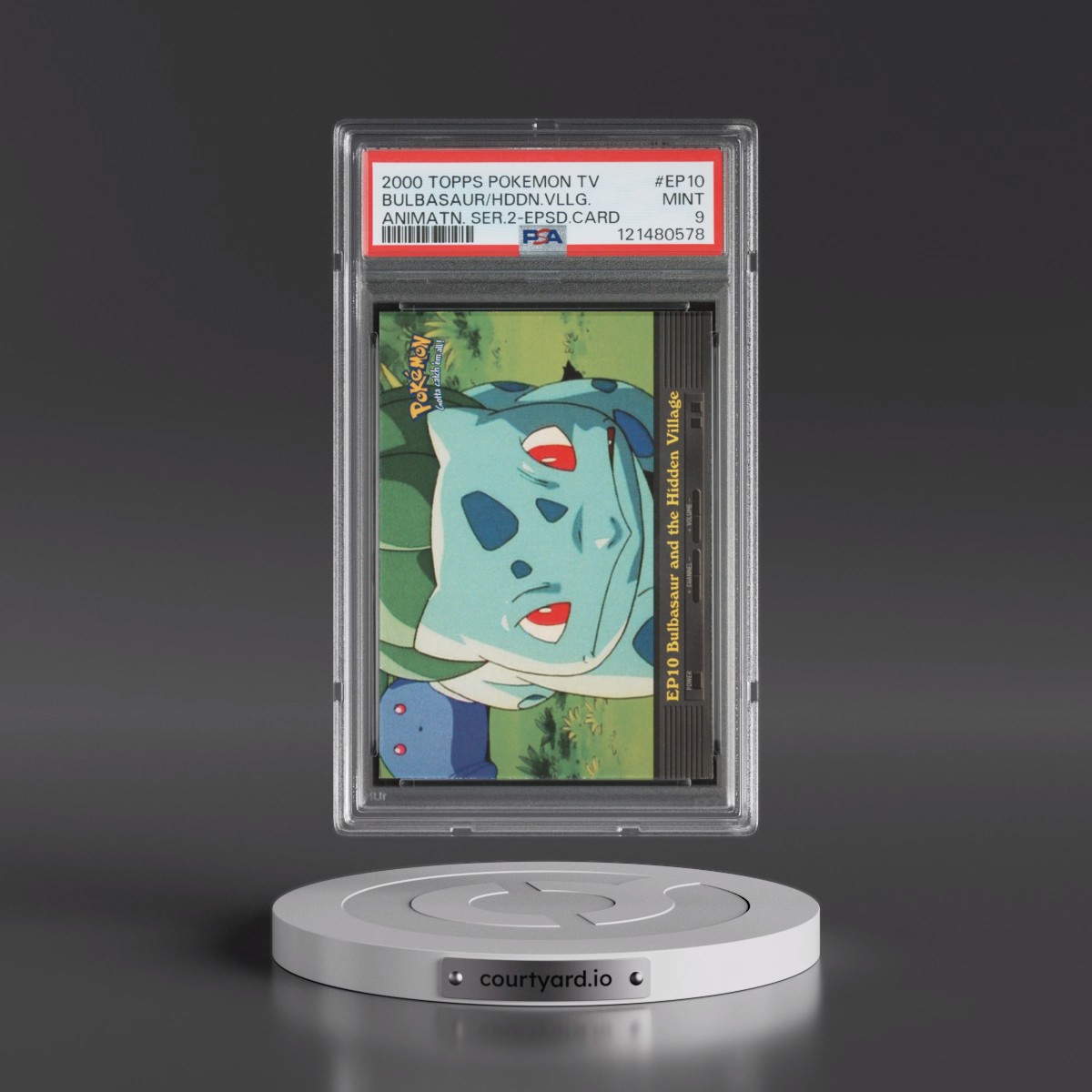 2000 Topps Pokémon TV Animation Series 2 Episode Cards #EP10 Bulbasaur and the Hidden Village (PSA 9 MINT)
