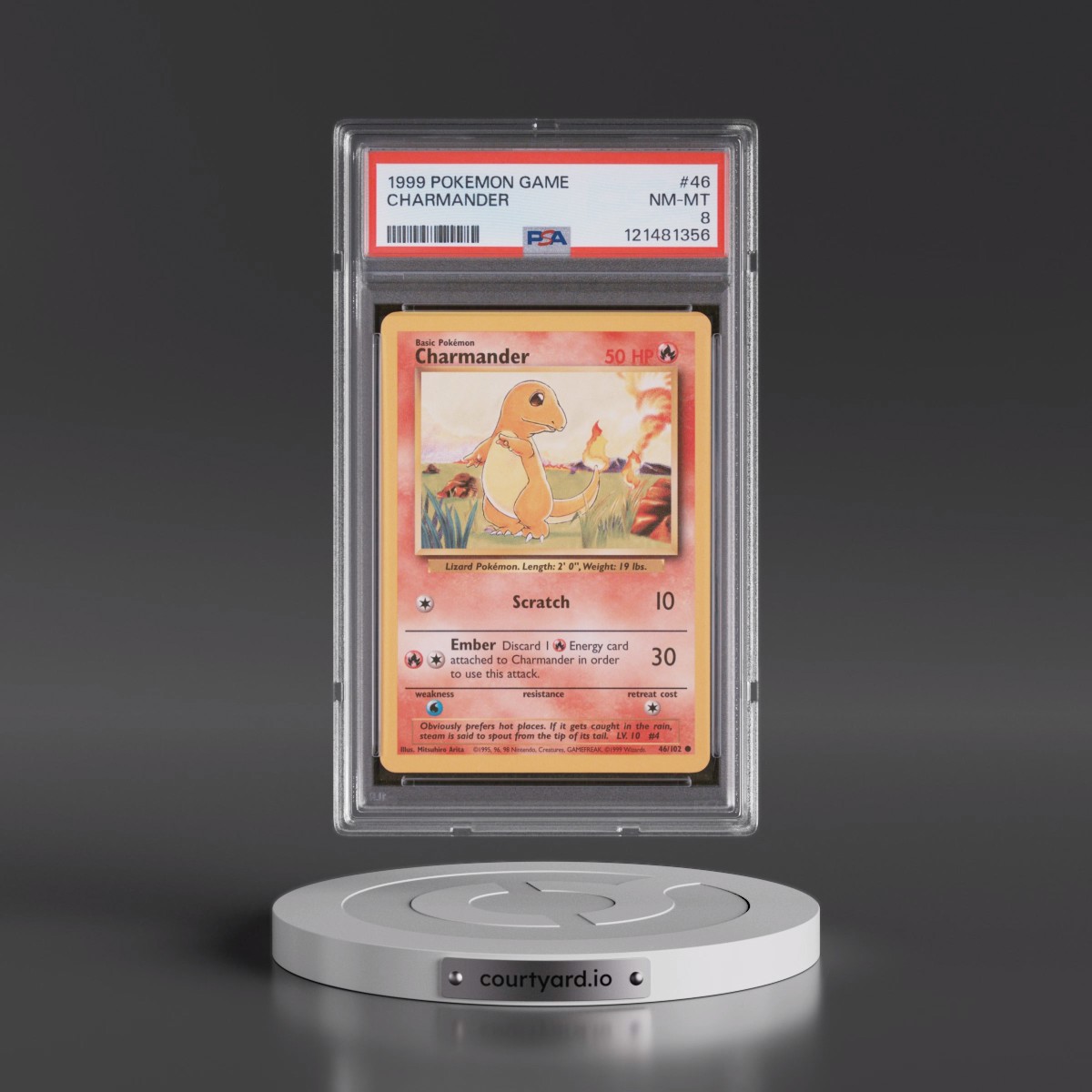 1999 Pokémon Game #46 Charmander (PSA 8 NM-MT)