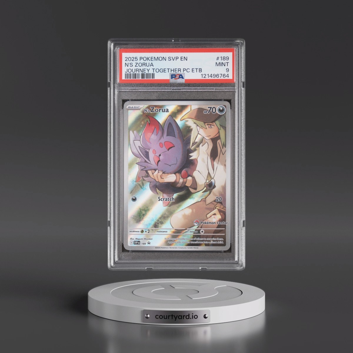 2025 Pokémon Svp EN-SV Black Star Promo #189 N's Zorua - Journey Together Pokemon Center Elite Trainer Box (PSA 9 MINT)