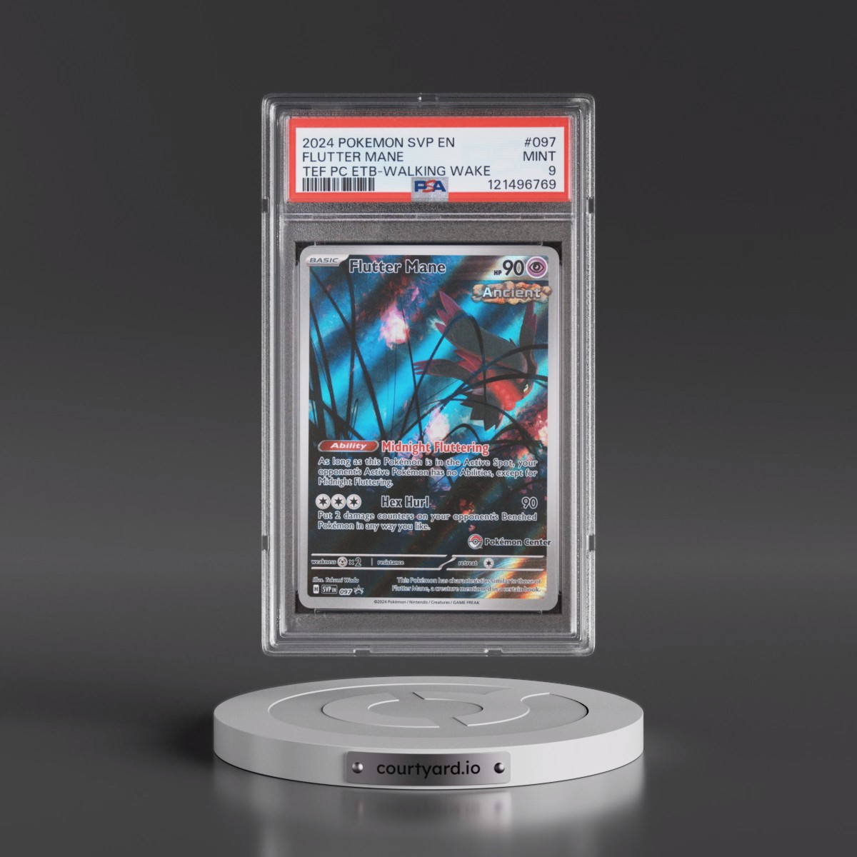 2024 Pokémon Svp EN-SV Black Star Promo #097 Flutter Mane - Temporal Forces Pokemon Center Elite Trainer Box-Walking Wake (PSA 9 MINT)